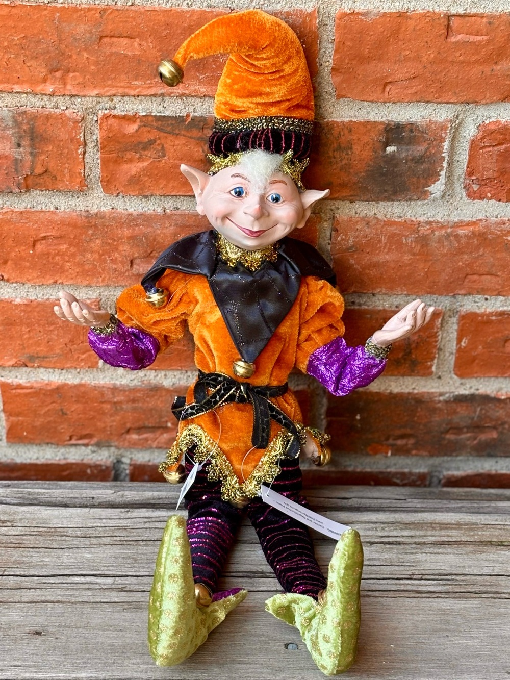 Robert Stanley or Raz Halloween Posable Elf 19" Tall - Picture 3 of 6